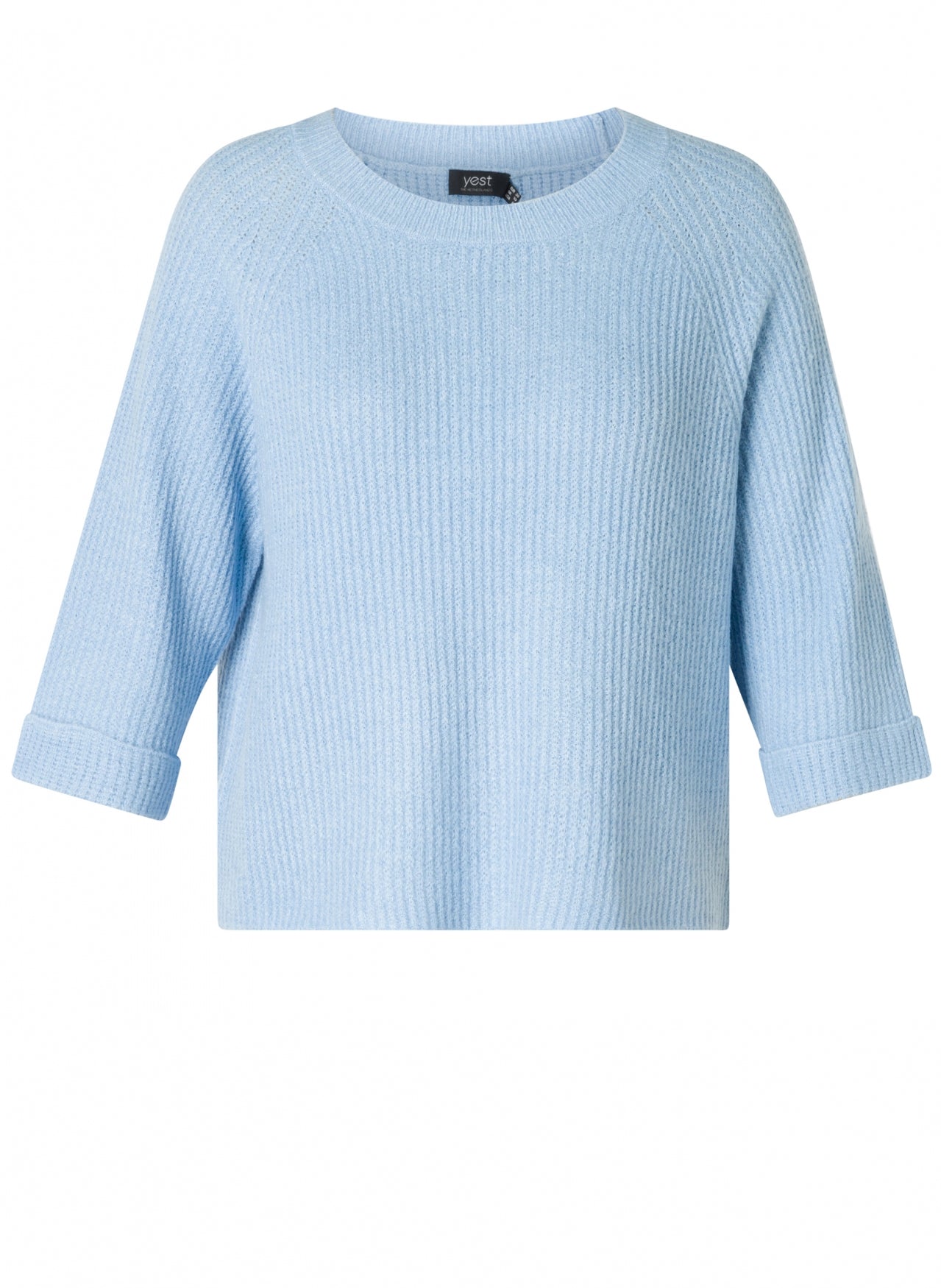 Yest Raison sky blue sweater with three quarter sleeve