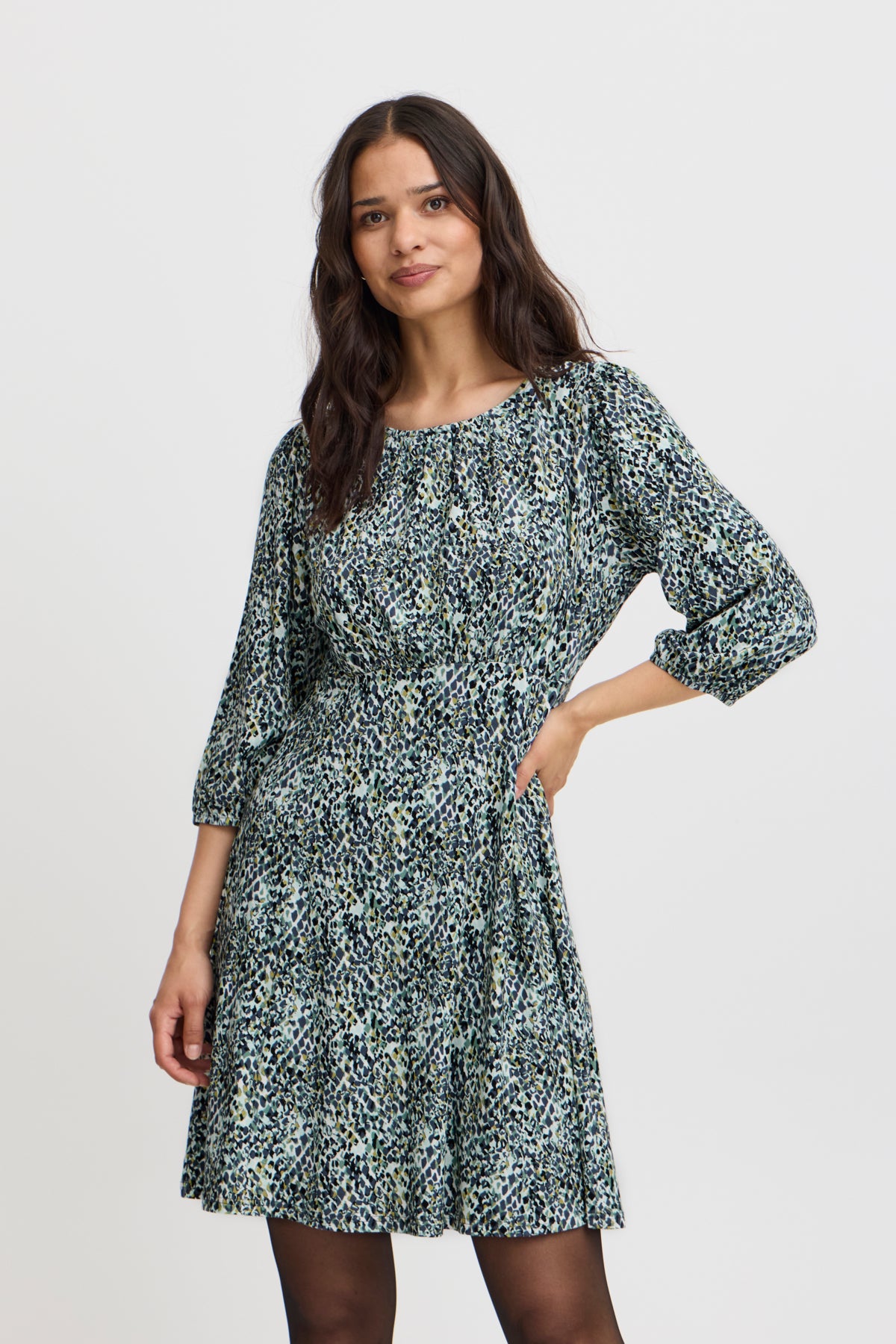 Fransa Flora dress in green bay