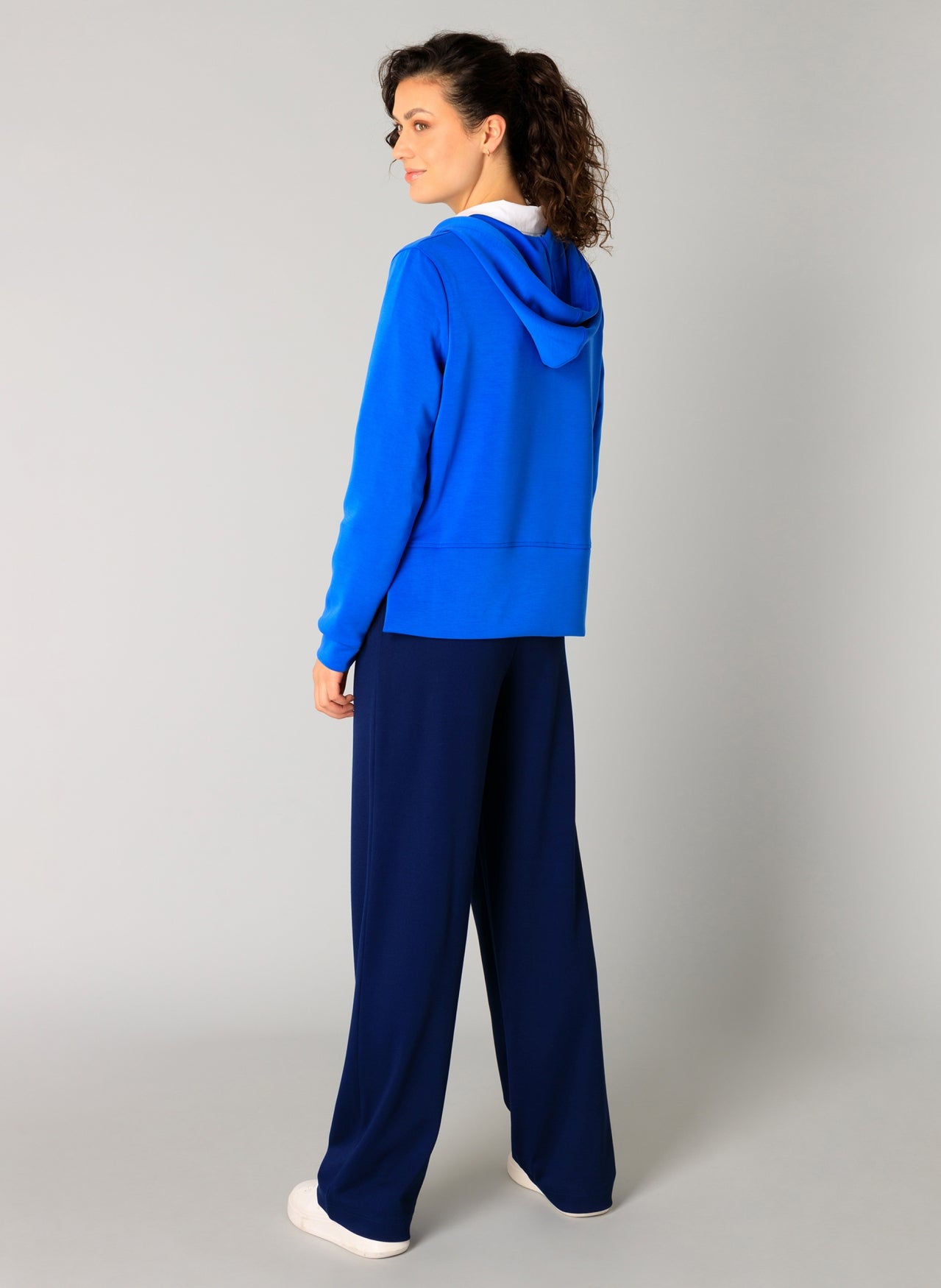 Yest Rayaan cobalt blue hoodie with side splits