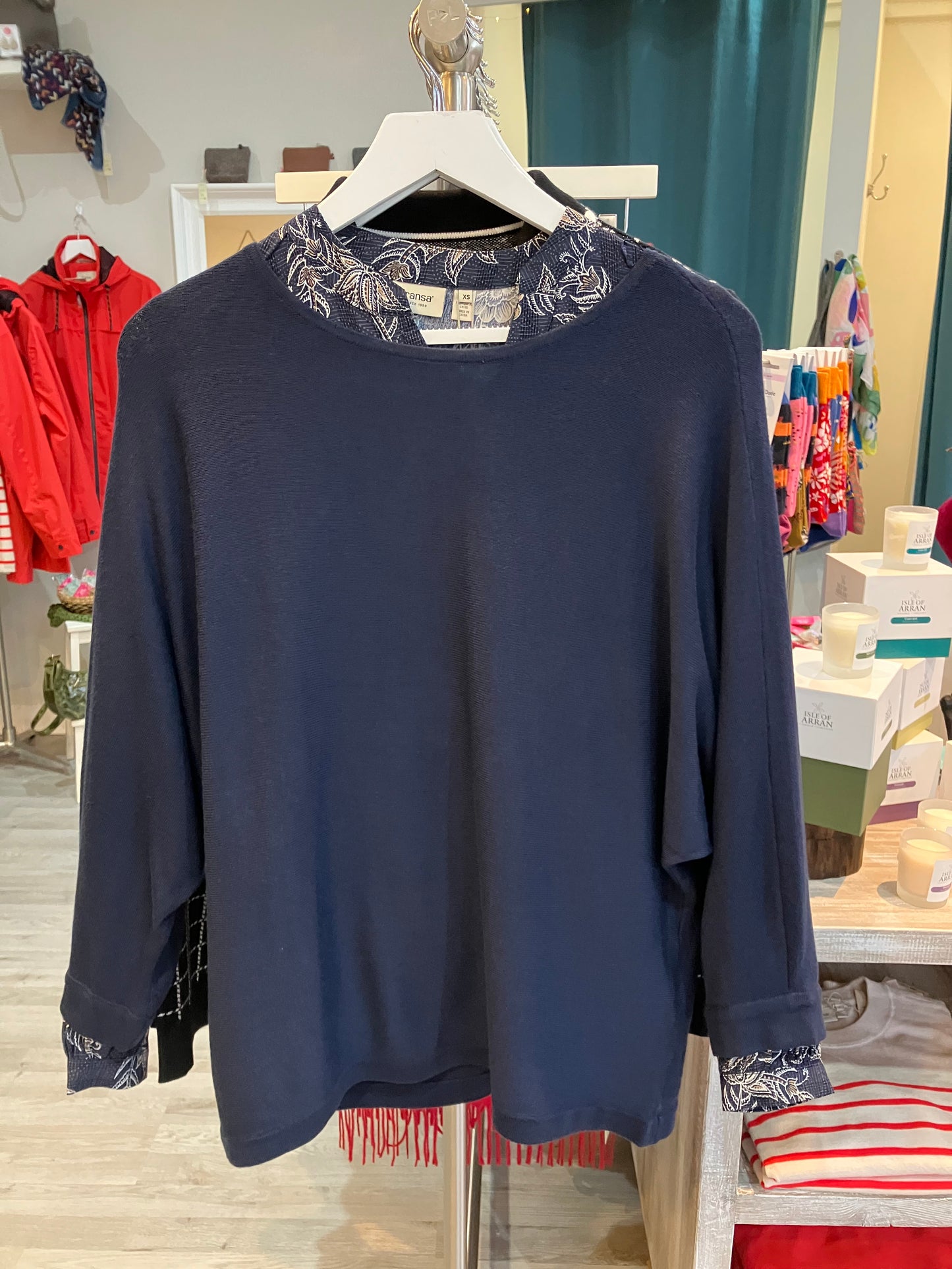 Fransa Clia sweater in navy blazer