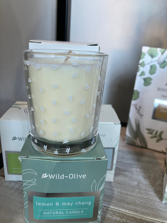 Wild Olive small glass candle