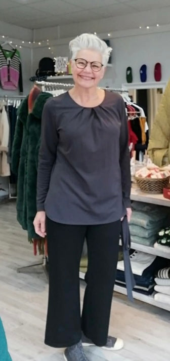 Fransa Milo blouse in phantom black