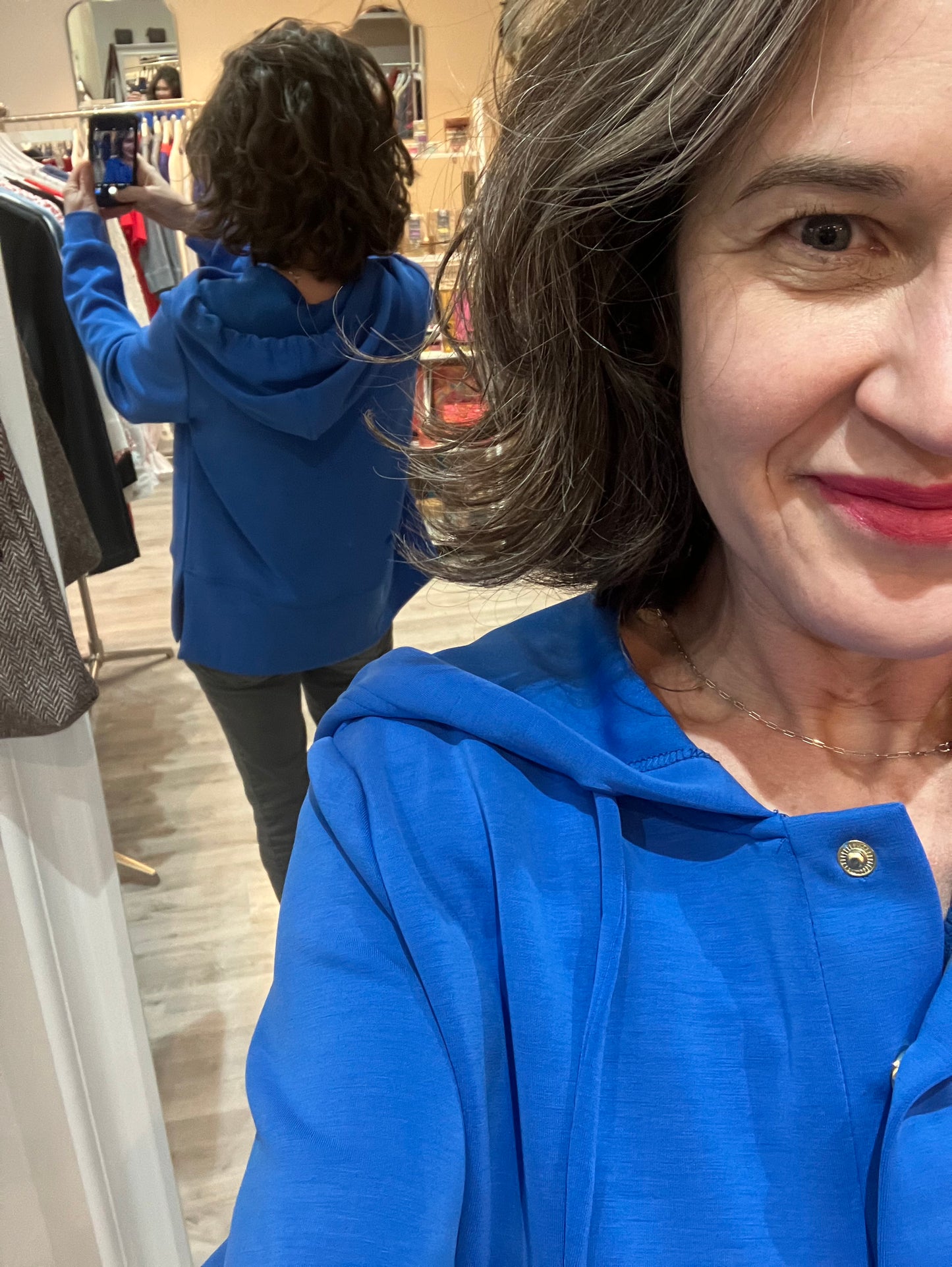 Yest Rayaan cobalt blue hoodie with side splits