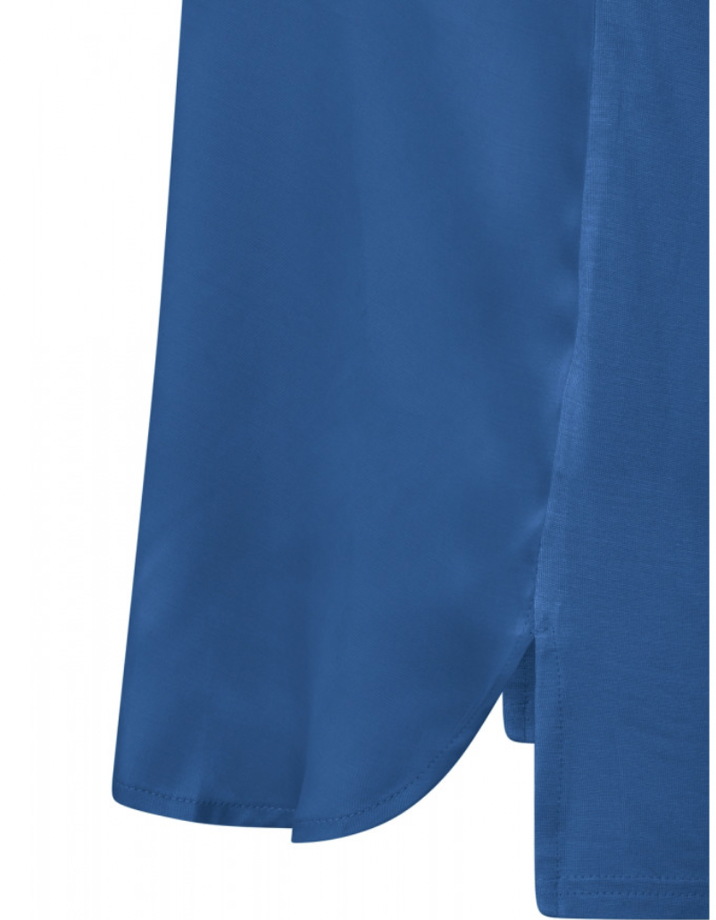 Yaya top with round neck and cap sleeves in bright cobalt blue - last one!