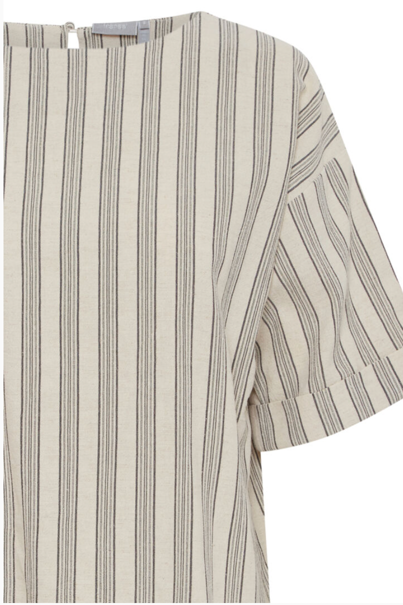 Fransa Cotta top in arctic wolf stripe