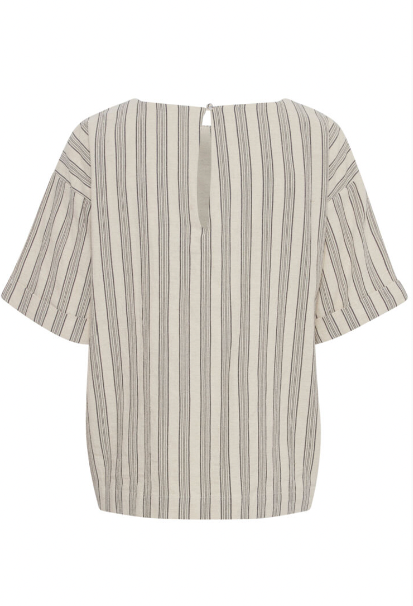 Fransa Cotta top in arctic wolf stripe