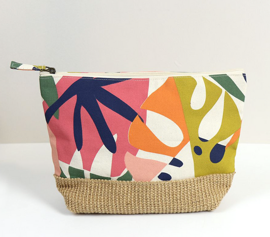 POM Pink and orange tropical travel pouch