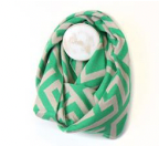 POM Jade green and oatmeal recycled polyester snood