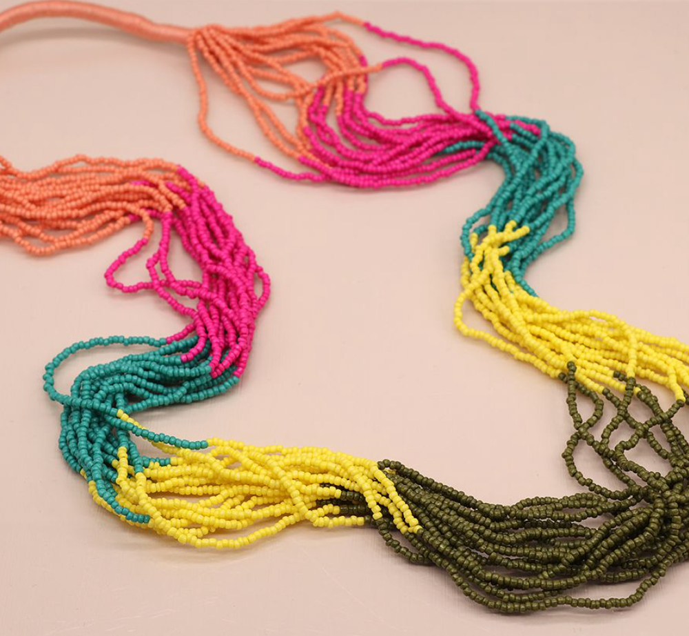 POM Beaded multi coloured necklace
