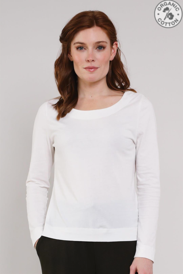 Nomads GOTS long sleeved top in ivory