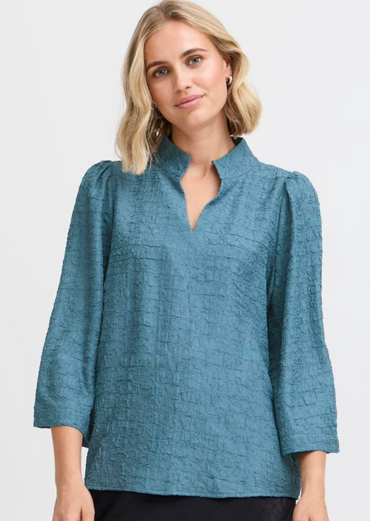 Fransa Heba blouse in Bluestone