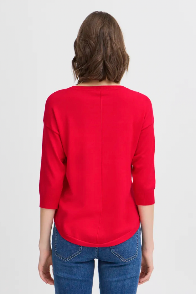 Fransa Zubasic sweater in poinsettia red