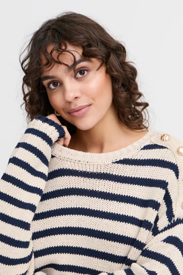 Fransa Belinda sweater in moonbeam mix