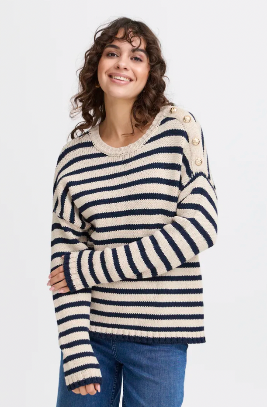 Fransa Belinda sweater in moonbeam mix