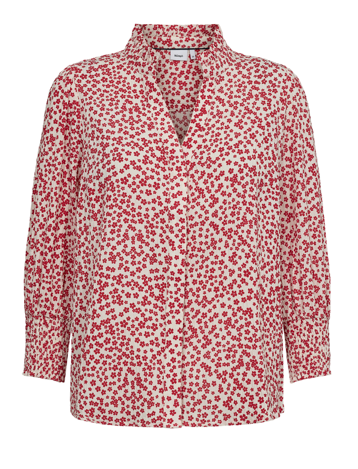 Numph Nuiva blouse in geranium red