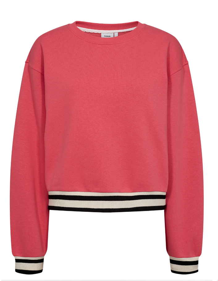 Numph Nuada sweatshirt in geranium red