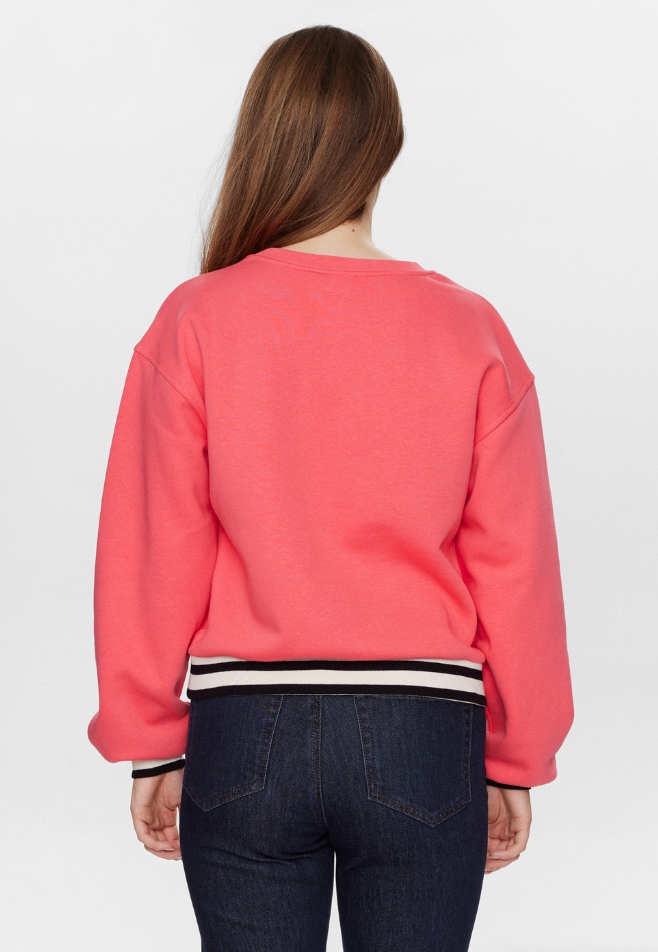 Numph Nuada sweatshirt in geranium red