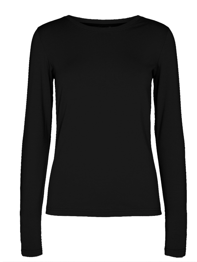 Numph Nukazumi long sleeved top in caviar black