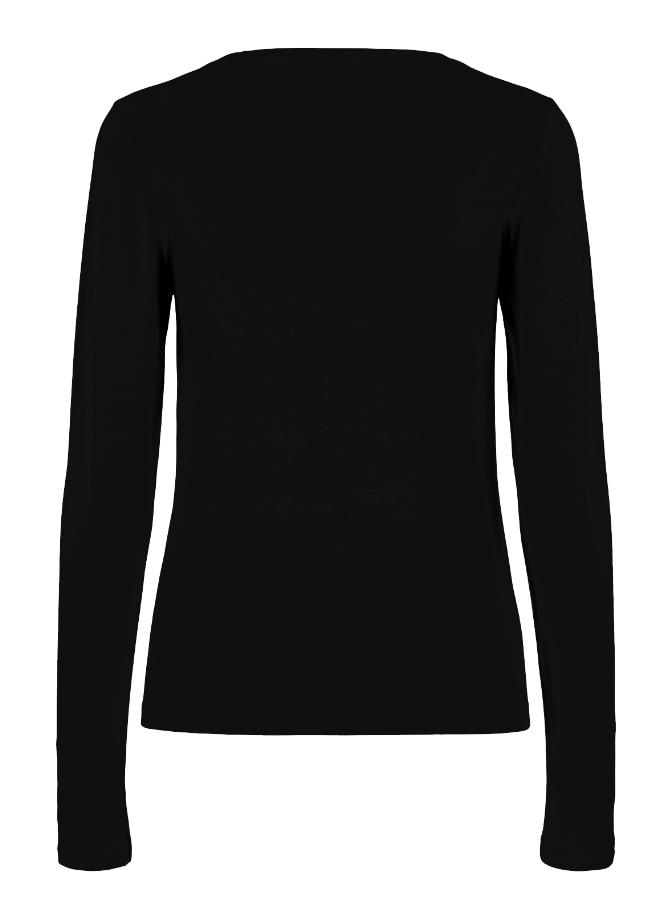 Numph Nukazumi long sleeved top in caviar black