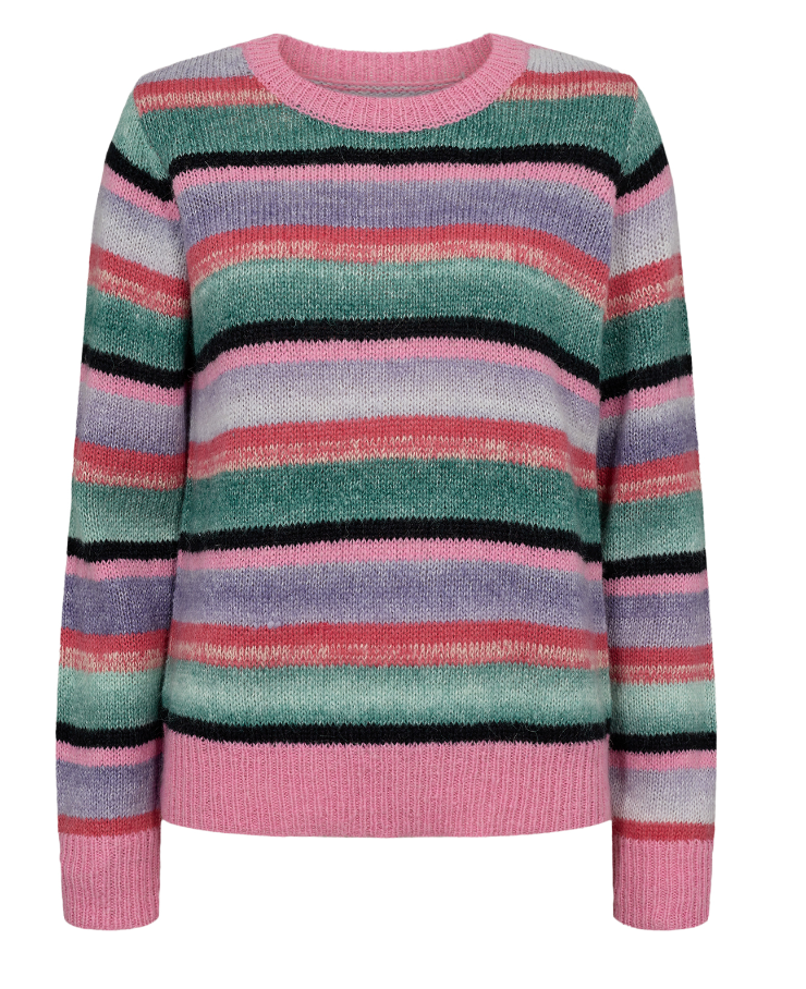 Numph Nuelin sweater in pink cosmos stripe - coming soon!