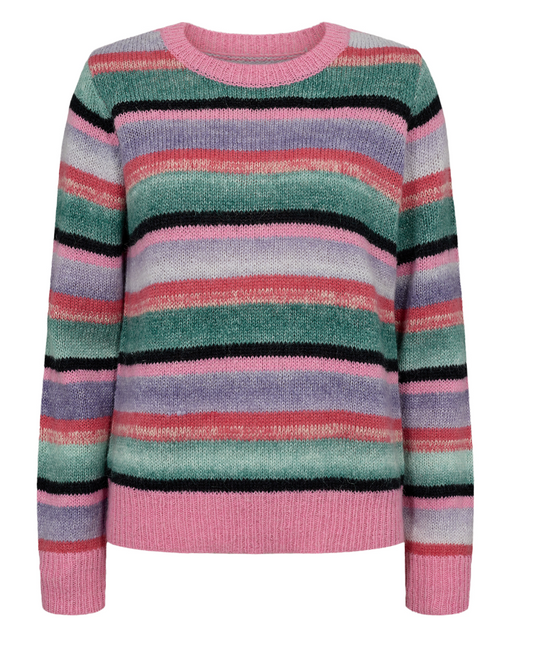 Numph Nuelin sweater in pink cosmos stripe - coming soon!