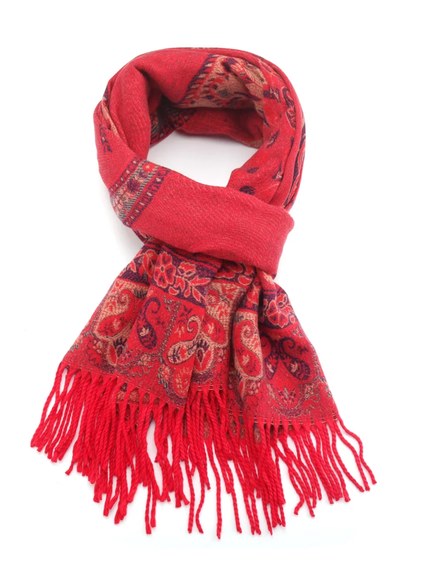 Lua chunky pashmina scarf with tassels