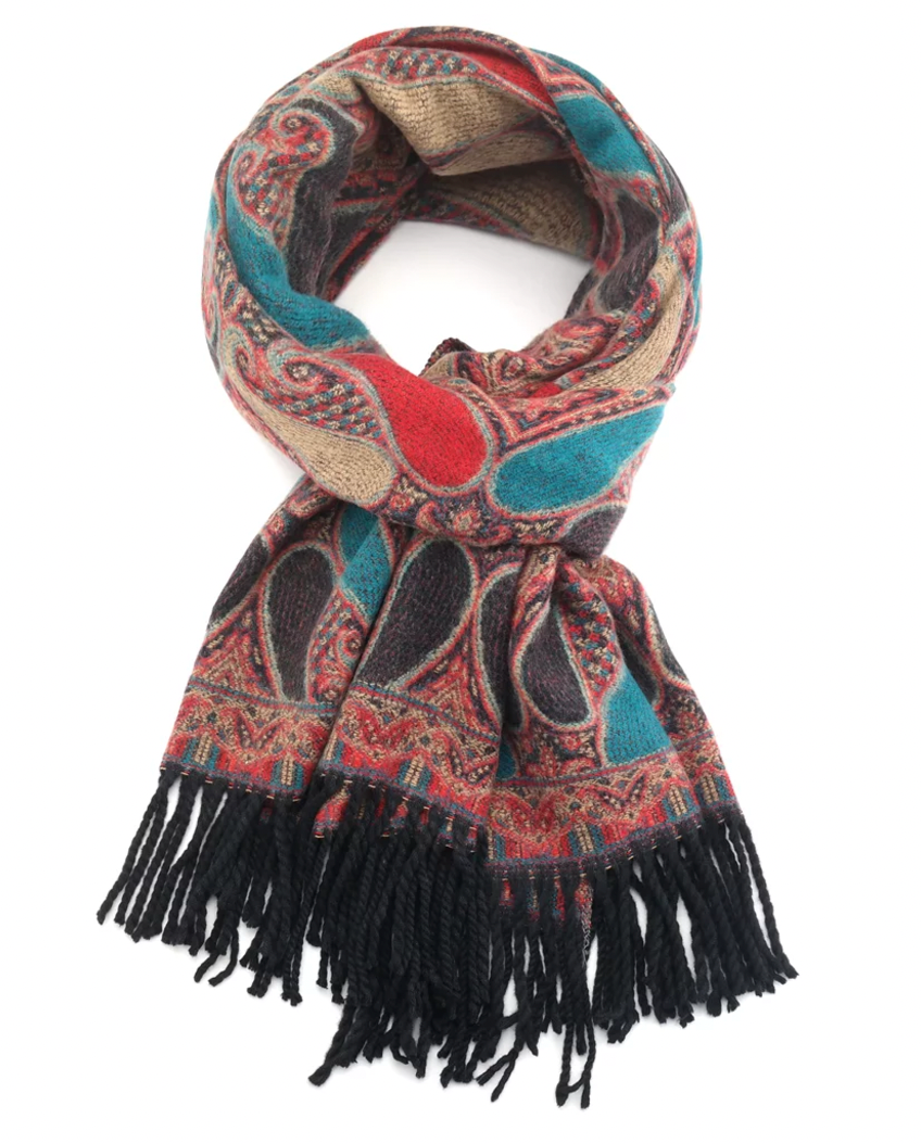 Lua chunky pashmina scarf with tassels