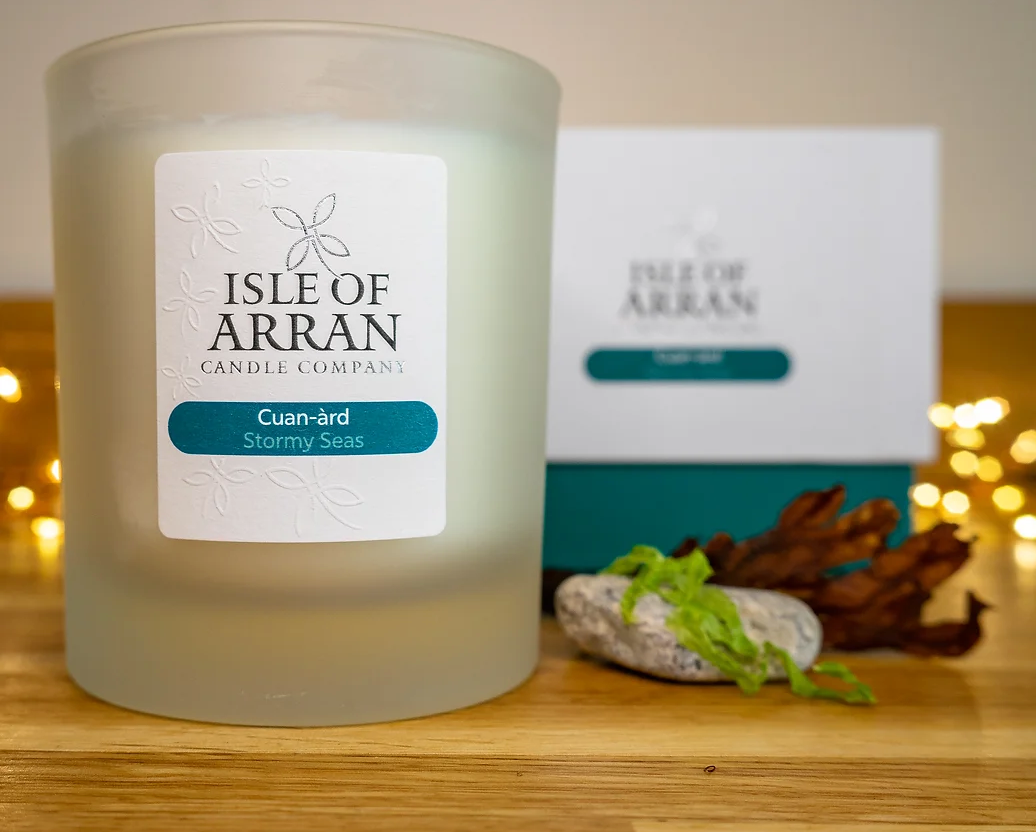 Isle of Arran candle company - stormy seas