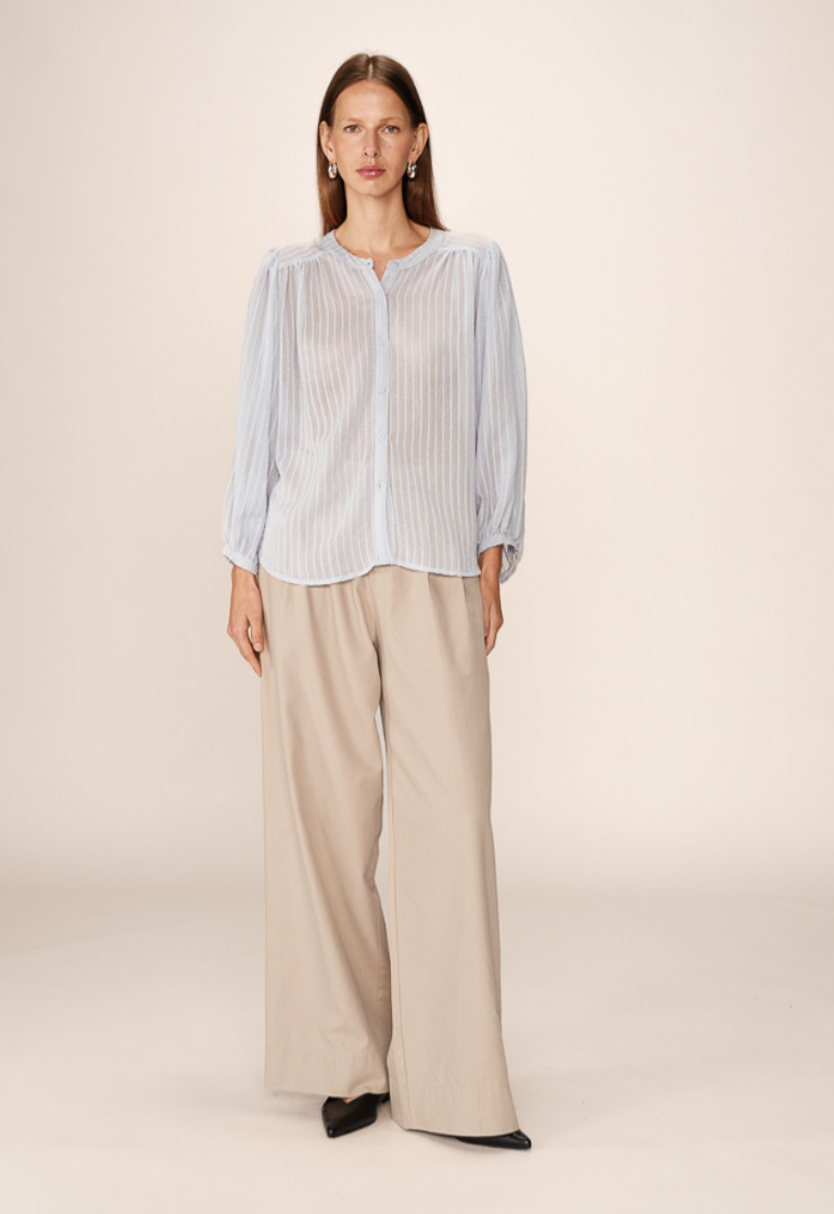 Grace & Mila Poesie floaty blouse in soft pale blue