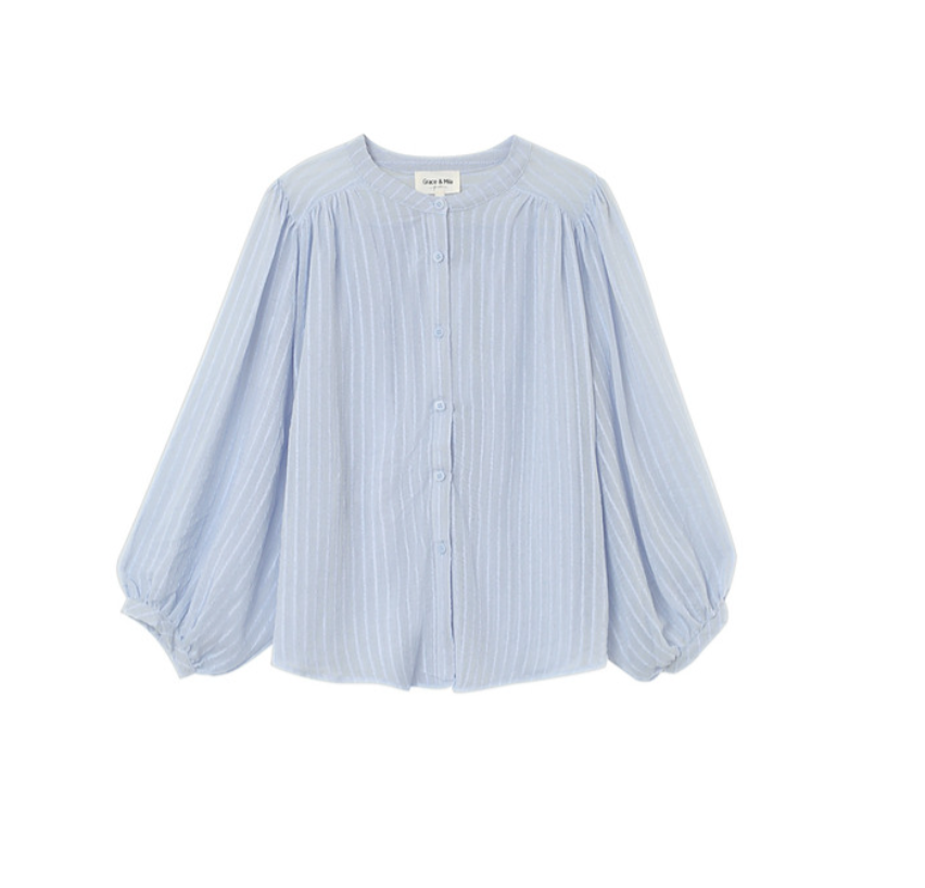 Grace & Mila Poesie floaty blouse in soft pale blue