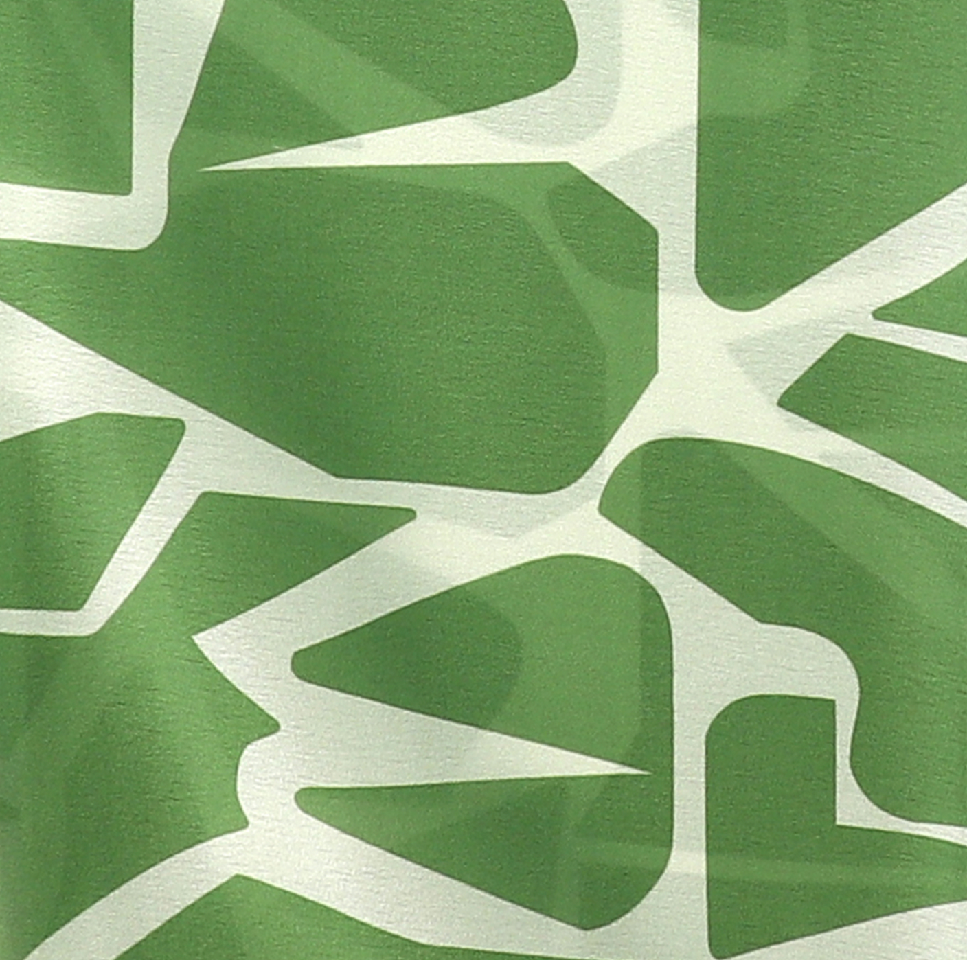 POM Green and ecru abastract shatter print Repreve scarf