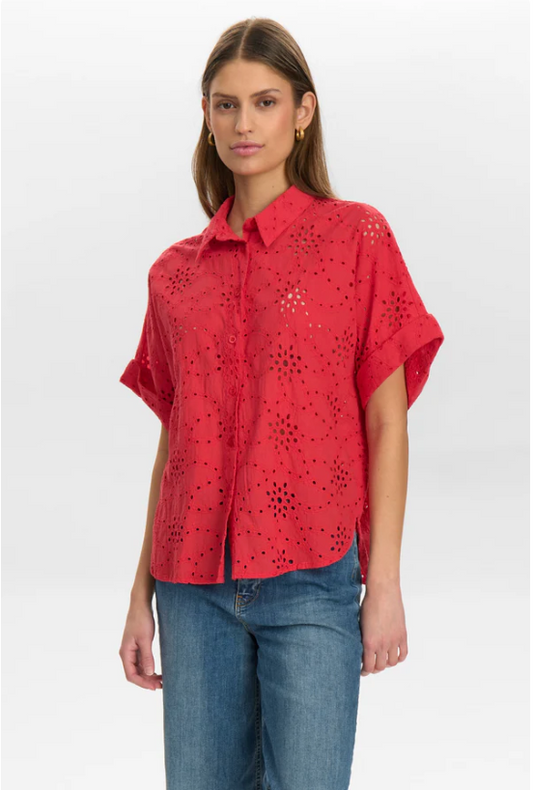 Numph Nukarissa blouse in geranium