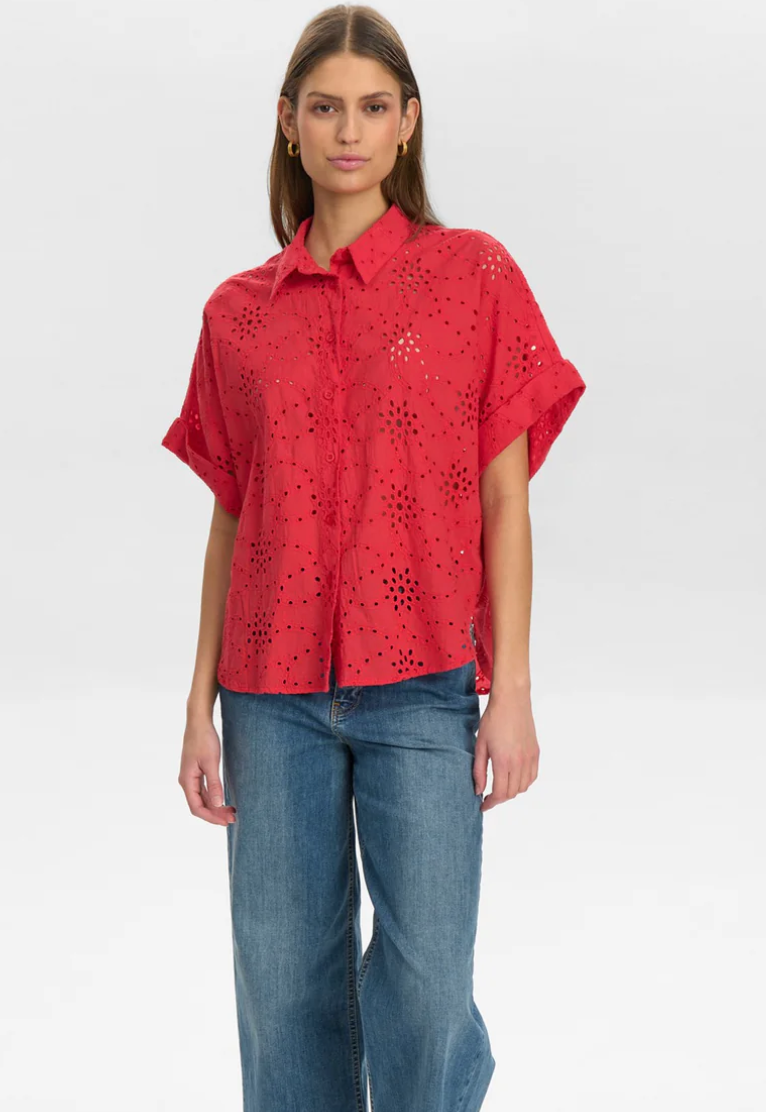 Numph Nukarissa blouse in geranium