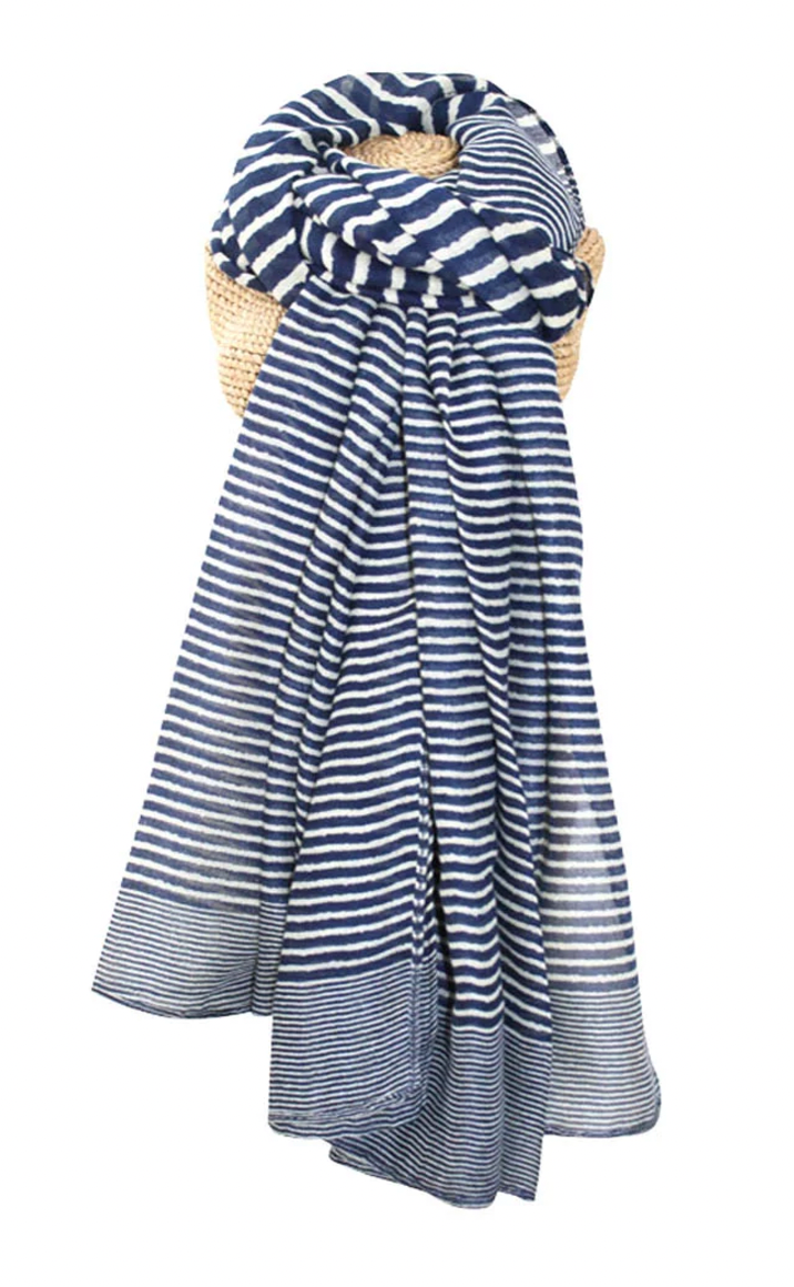 Lua striped lighter weight scarf