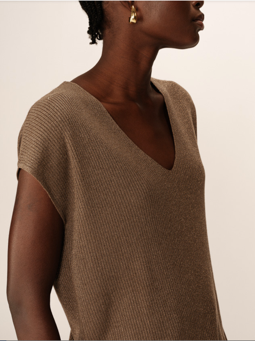 Grace & Mila Pacino tank knit in khaki