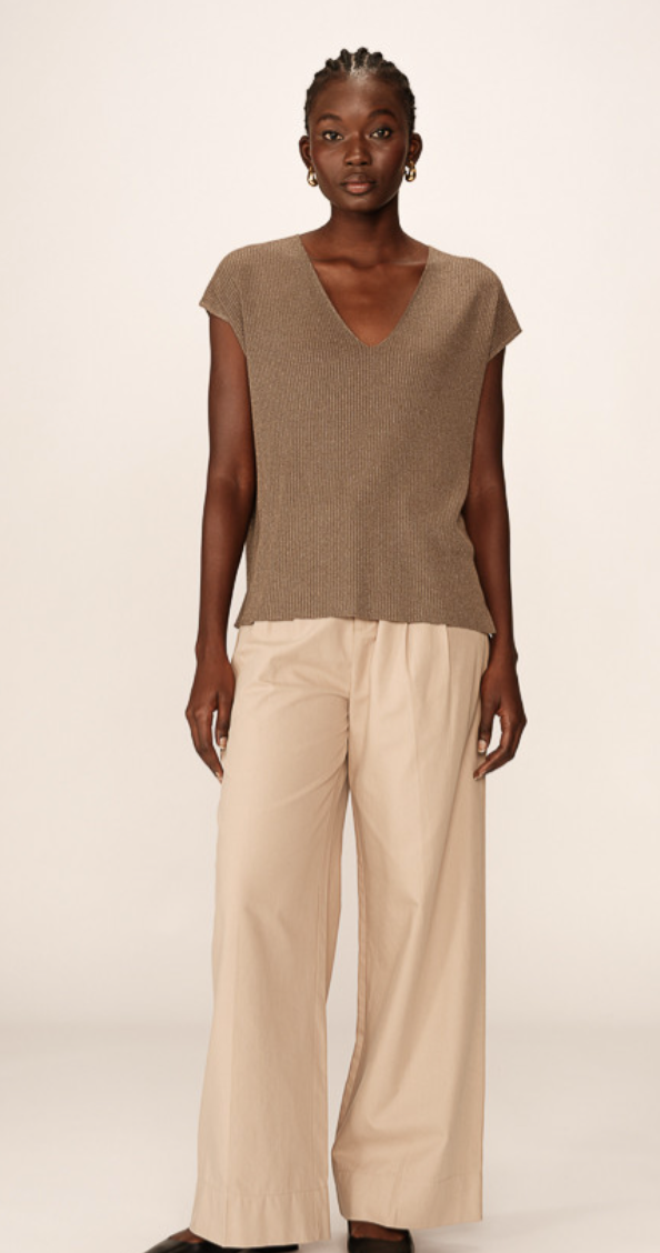 Grace & Mila Pacino tank knit in khaki