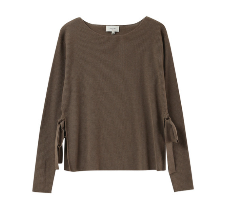 Grace & Mila Palmer boatneck sweater with side ties